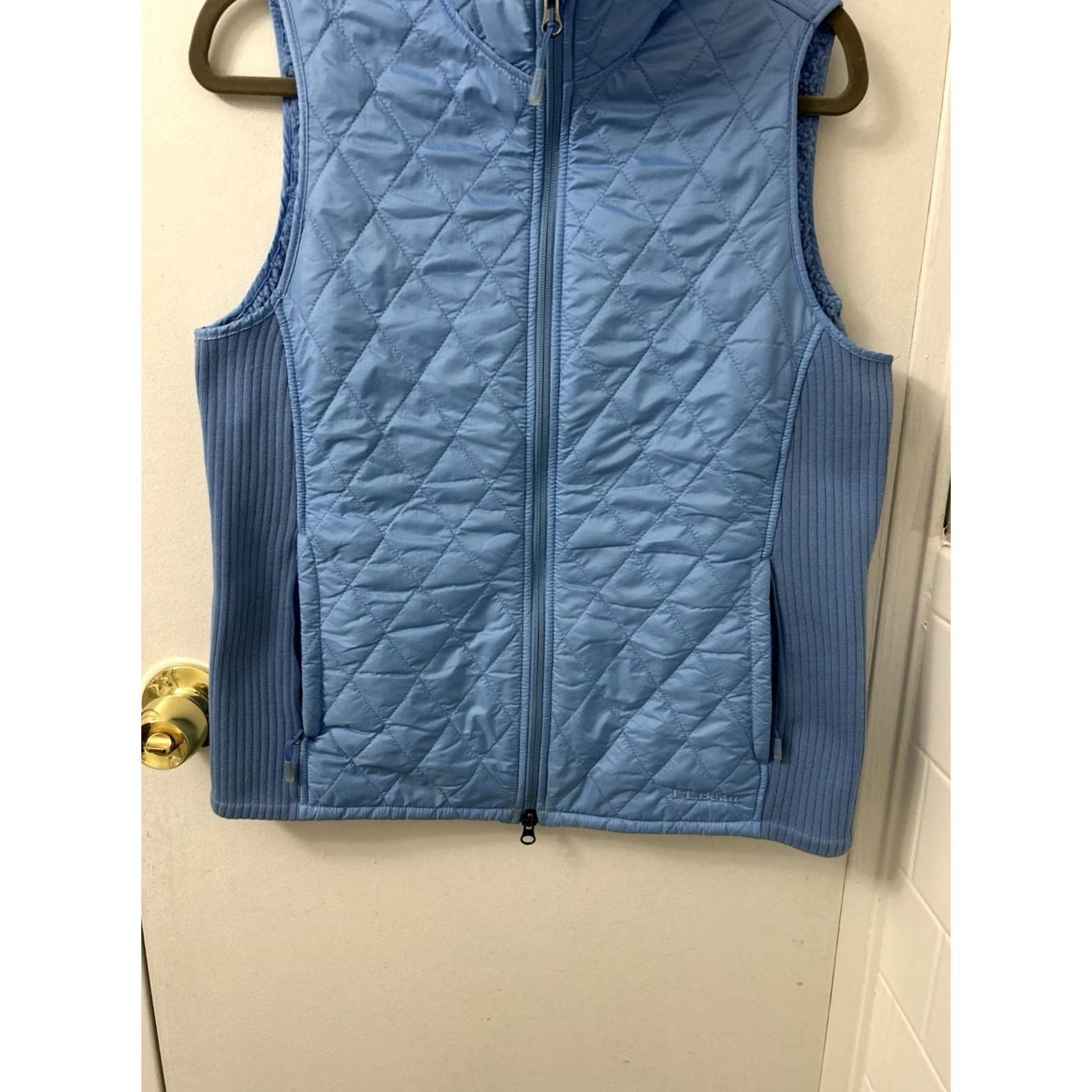 Vintage VINTAGE LL Bean Quilted Vest Womens M Blue Full Zip Fleece Lined YKK Jacket 291762 Size M / US 6-8 / IT 42-44 - 3 Thumbnail