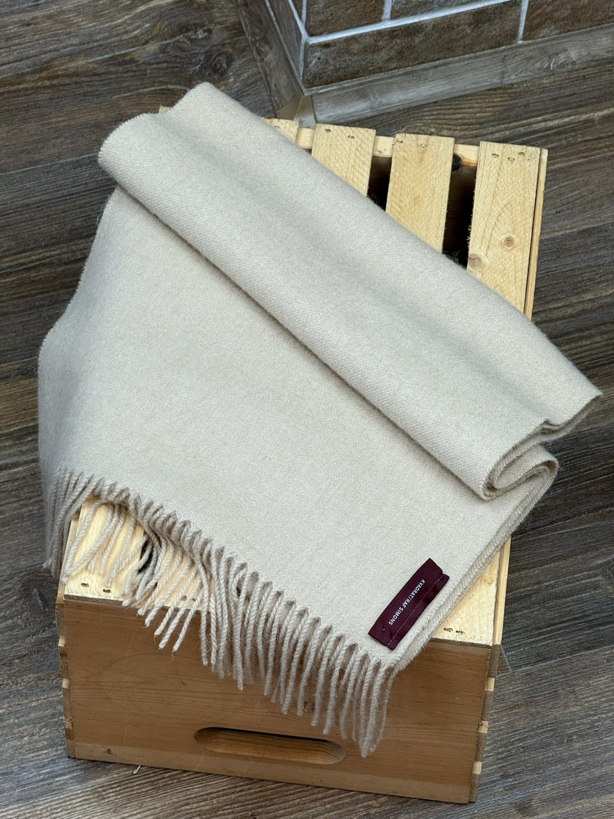 RAF Simons Kvadrat Beige Camel Scarf