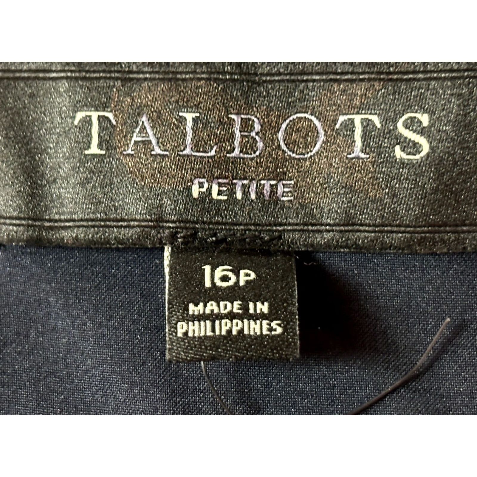 Talbots Talbots Skirt Womens 16P Petite Knee Length Tweed Button Wrap Career Academia Navy Multicolor Geometric Pattern"} Size 38" / US 16 / IT 52 - 4 Thumbnail