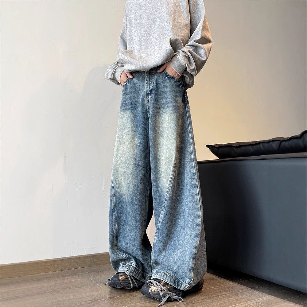 Vintage American wide-leg straight loose hip-hop scimitar jeans Size US 32 / EU 48 - 1 Thumbnail