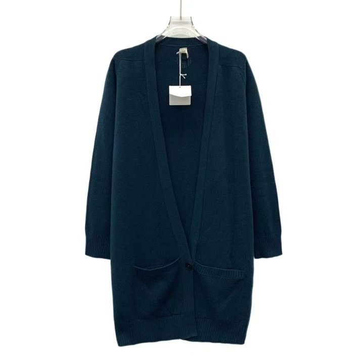 Hermes Hermes Dark Blue Cashmere V-Neck Cardigan Size M / US 6-8 / IT 42-44 - 1 Thumbnail