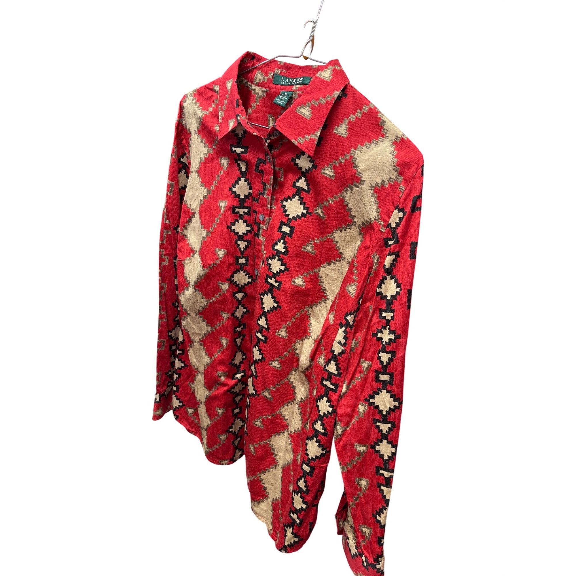 Lauren Ralph Lauren Lauren Ralph Lauren mens red black Navajo style button up sh Size US XL / EU 56 / 4 - 12 Thumbnail