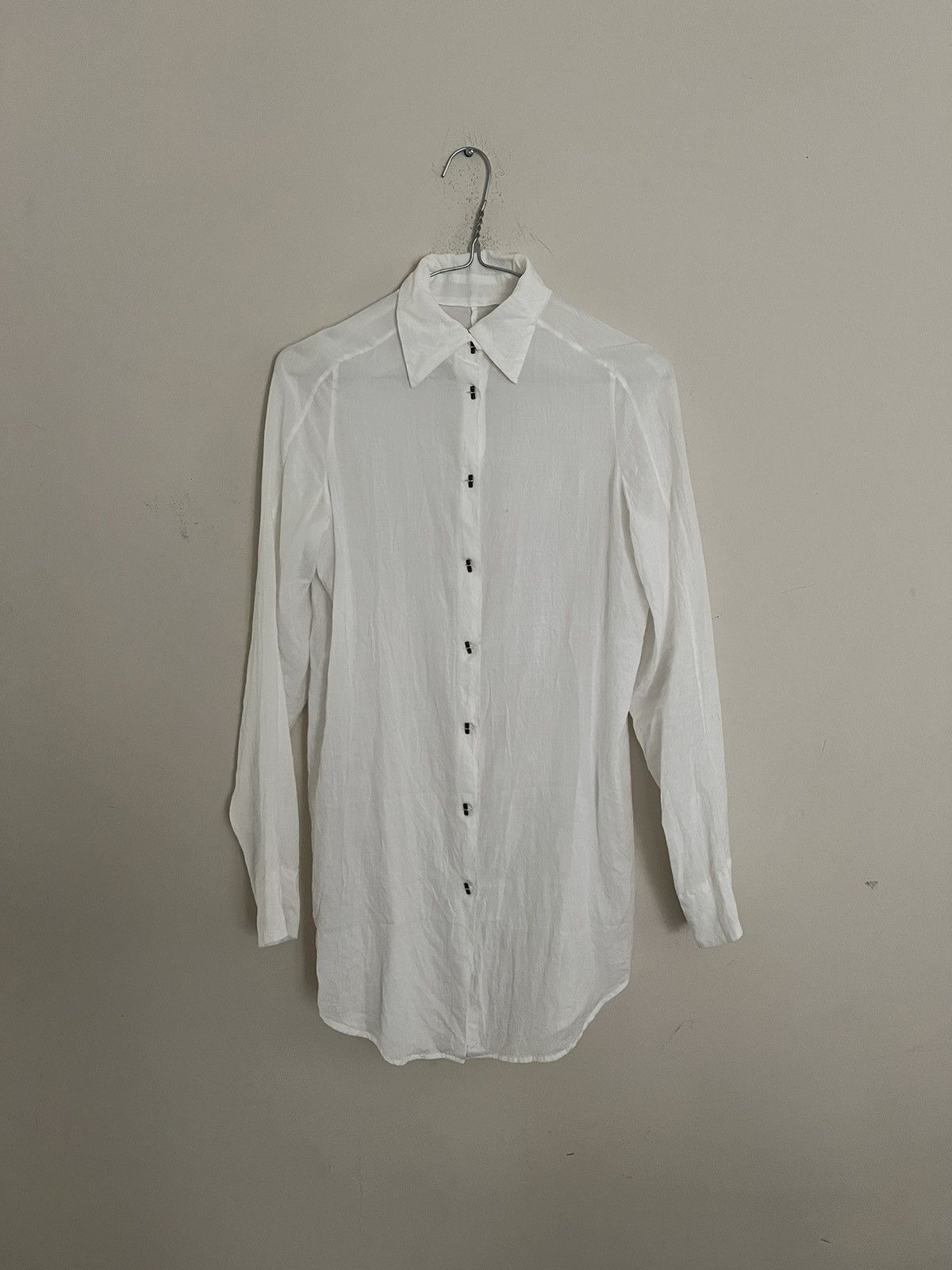 image of Taichi Murakami Linen Button Up in White, Men's (Size Small)