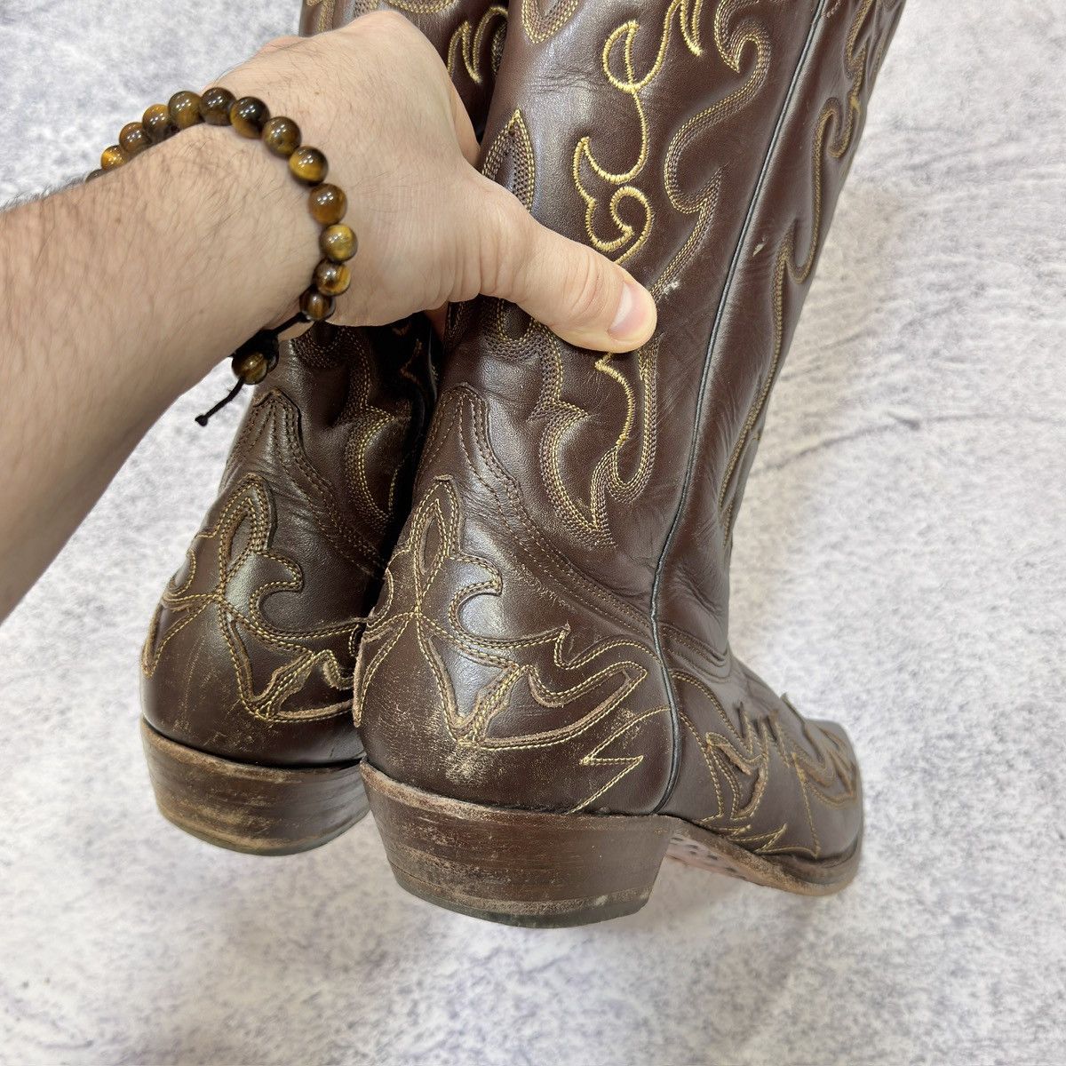 Cowboy Equipment Buffalo Welted Western Cowboy Boots US10 UK9 EU43 28cm Size US 10 / EU 43 - 6 Thumbnail