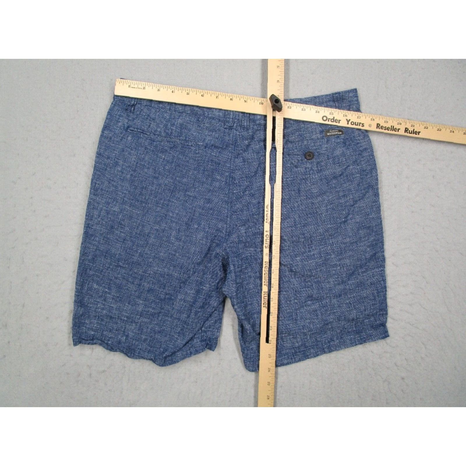 Quiksilver Quiksilver Waterman Shorts Mens 32 Blue Linen Blend Casual Beach 8" Golf Size US 32 / EU 48 - 5 Thumbnail