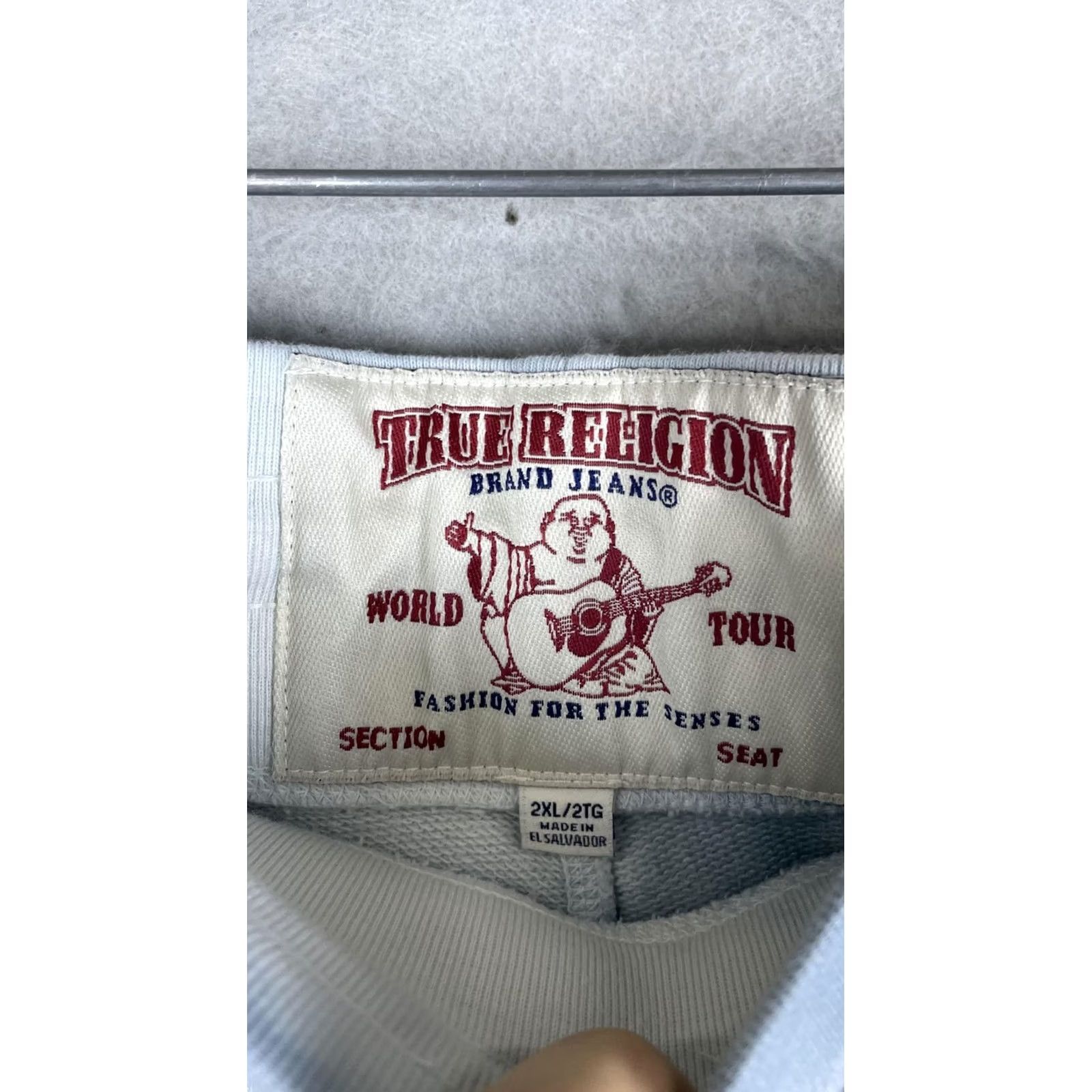 True Religion True Religion Mens 2XL Blue Tie Dye Fleece Sweatshorts Drawstring Logo Casual Size US 39 - 3 Thumbnail