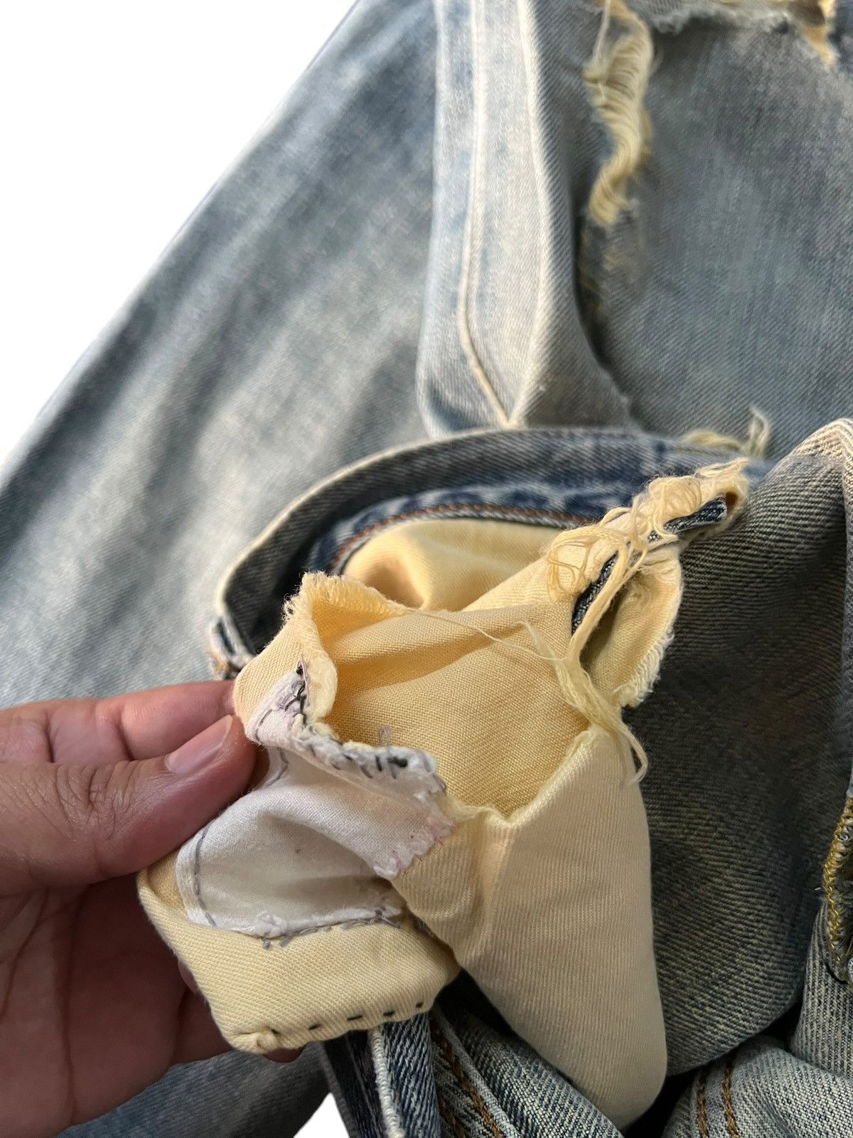 Edwin Edwin 505xx Selvedge Distressed Faded Jean Size US 31 - 18 Thumbnail