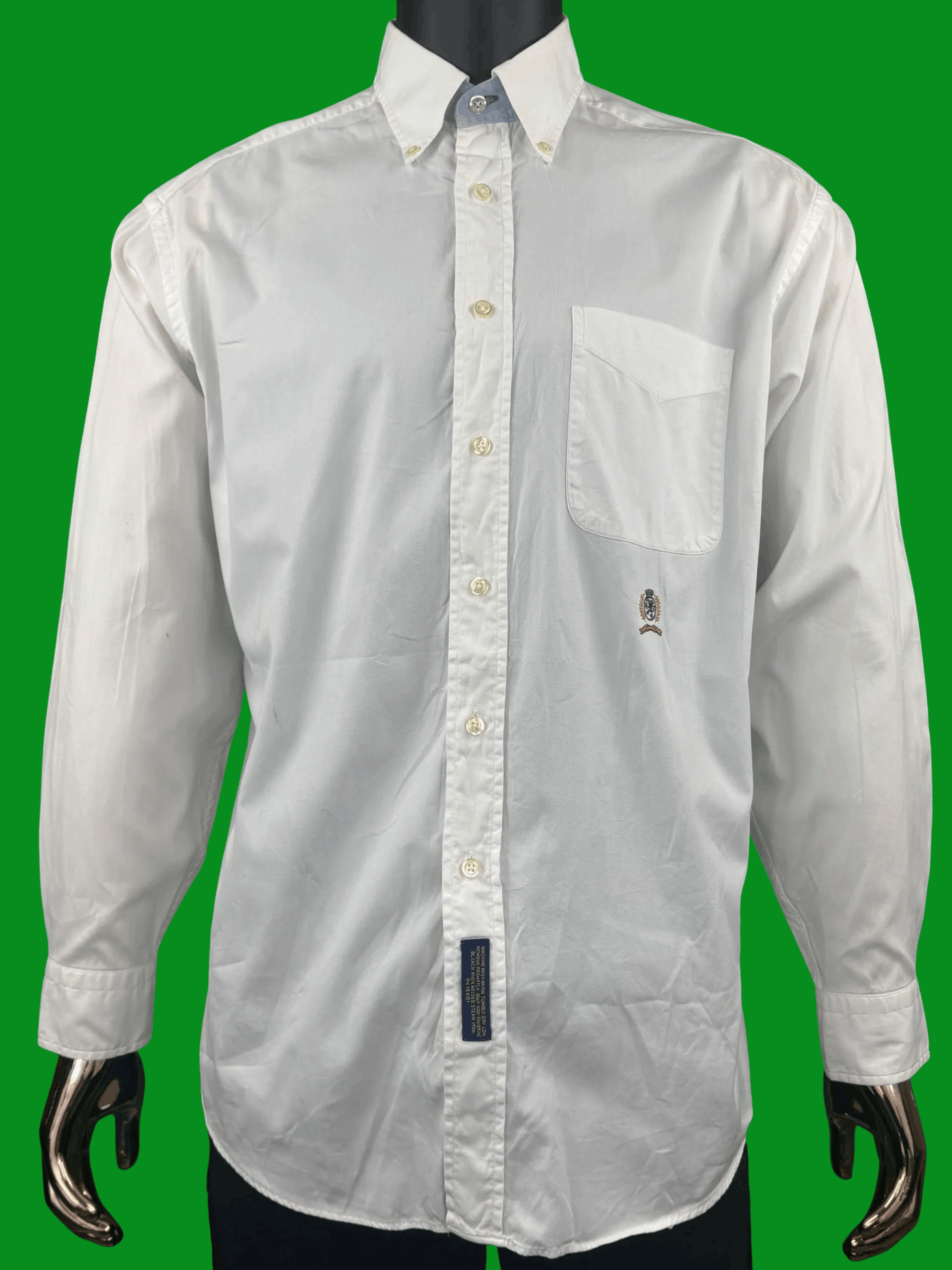 Tommy Hilfiger VTG Tommy Hilfiger White Oxford Long-Sleeve Shirt Size US M / EU 48-50 / 2 - 2 Thumbnail