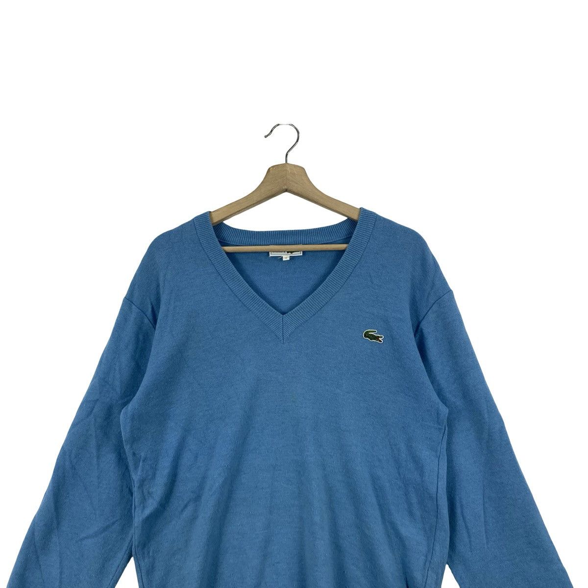 Lacoste Vintage CHEMISE LACOSTE V-Neck Knit Sweater Pullover Jumper Size US M / EU 48-50 / 2 - 2 Thumbnail