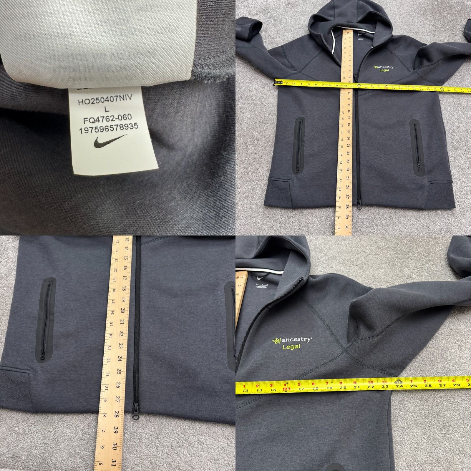 Nike Nike Tech Fleece Full Zip Hoodie Sweatshirt Mens L Gray Ancestry Logo Sports Athleisure Hoodie Mens L Gray Nike Logo 90s? Size L / US 10 / IT 46 - 8 Thumbnail