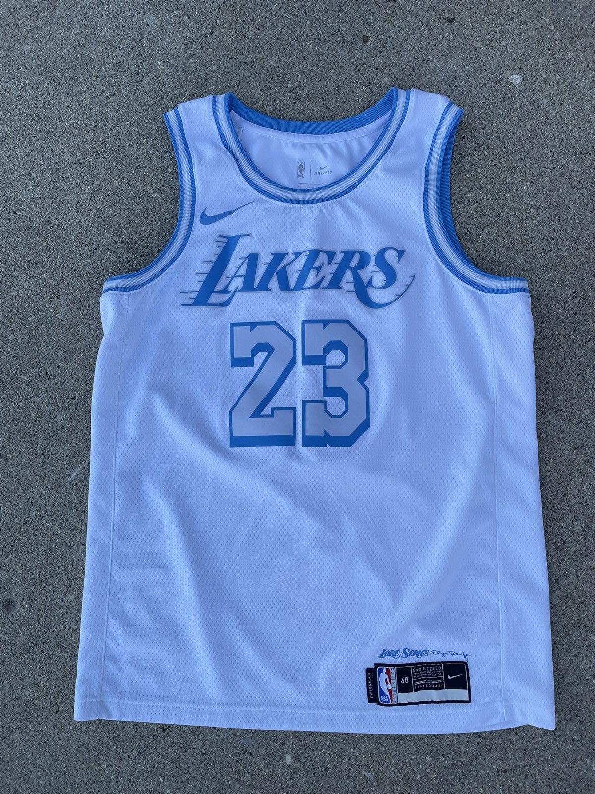 image of L A Lakers x NBA Los Angeles Lakers Jersey in White, Men's (Size Large)