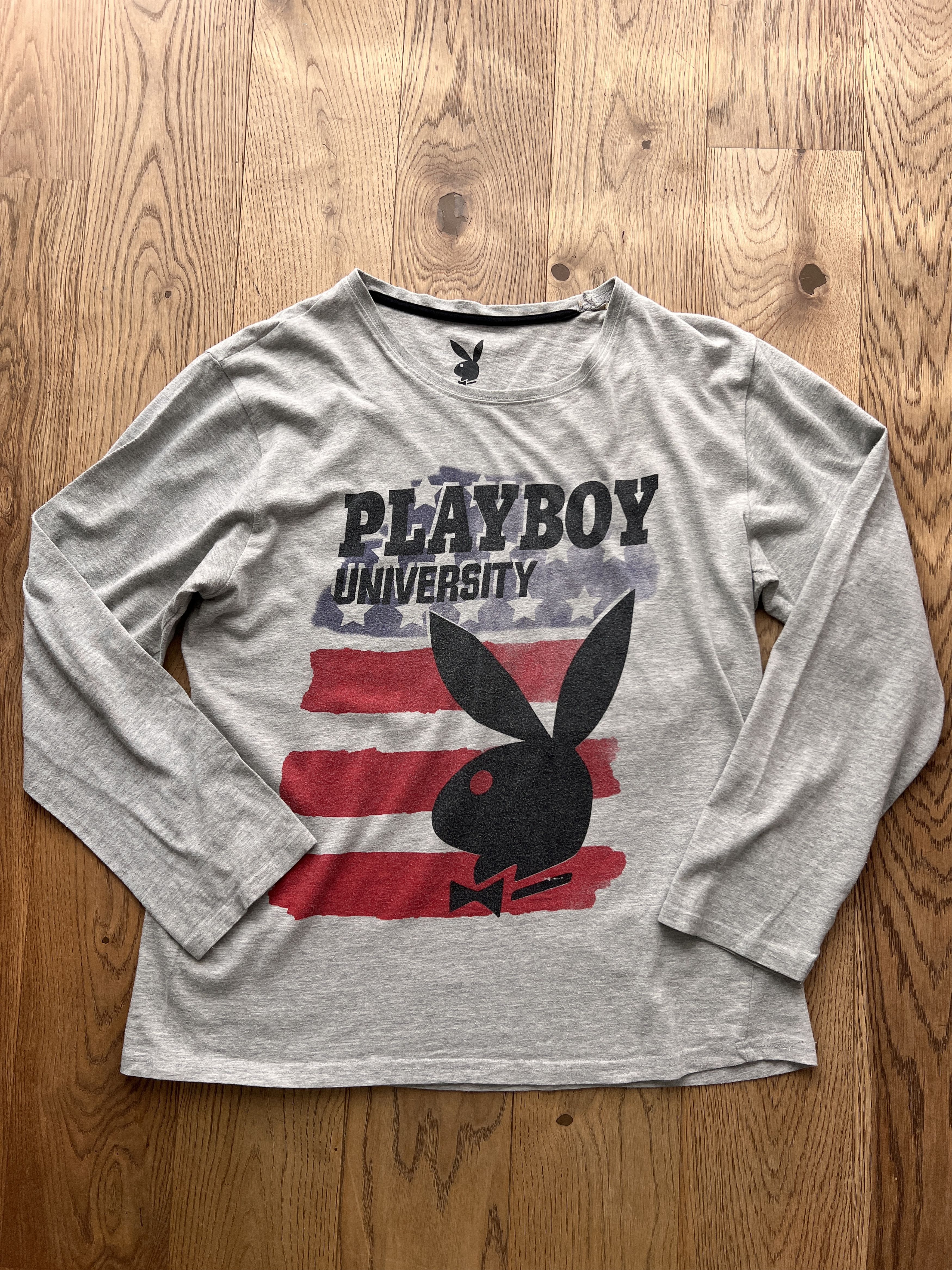 Playboy Indie sleaze Y2K Playboy USA longsleeve t shirt printed flag Size US L / EU 52-54 / 3 - 11 Thumbnail