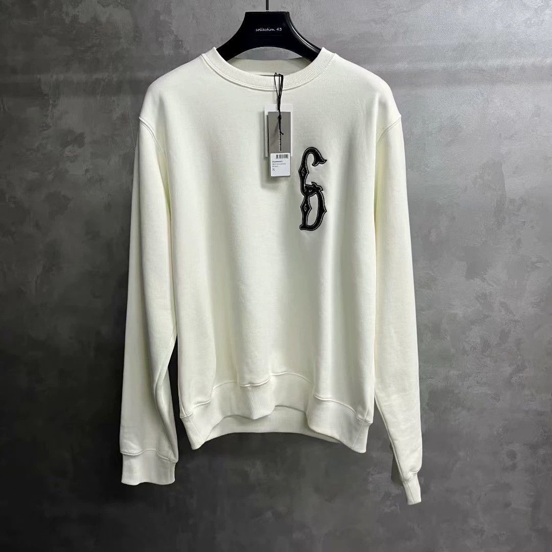 Dior dior white logo embroidered crewneck sweatshirt Size US L / EU 52-54 / 3 - 1 Thumbnail