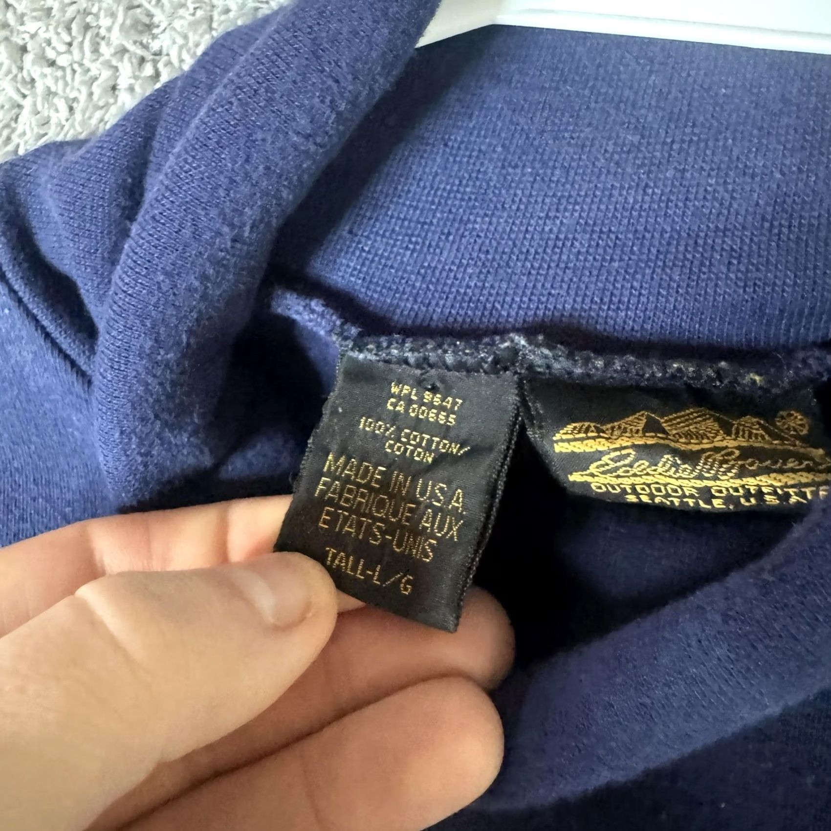 Eddie Bauer VINTAGE Eddie Bauer Shirt Mens LT Blue Mock Neck Long Sleeve Made USA Cotton Size US L / EU 52-54 / 3 - 7 Thumbnail