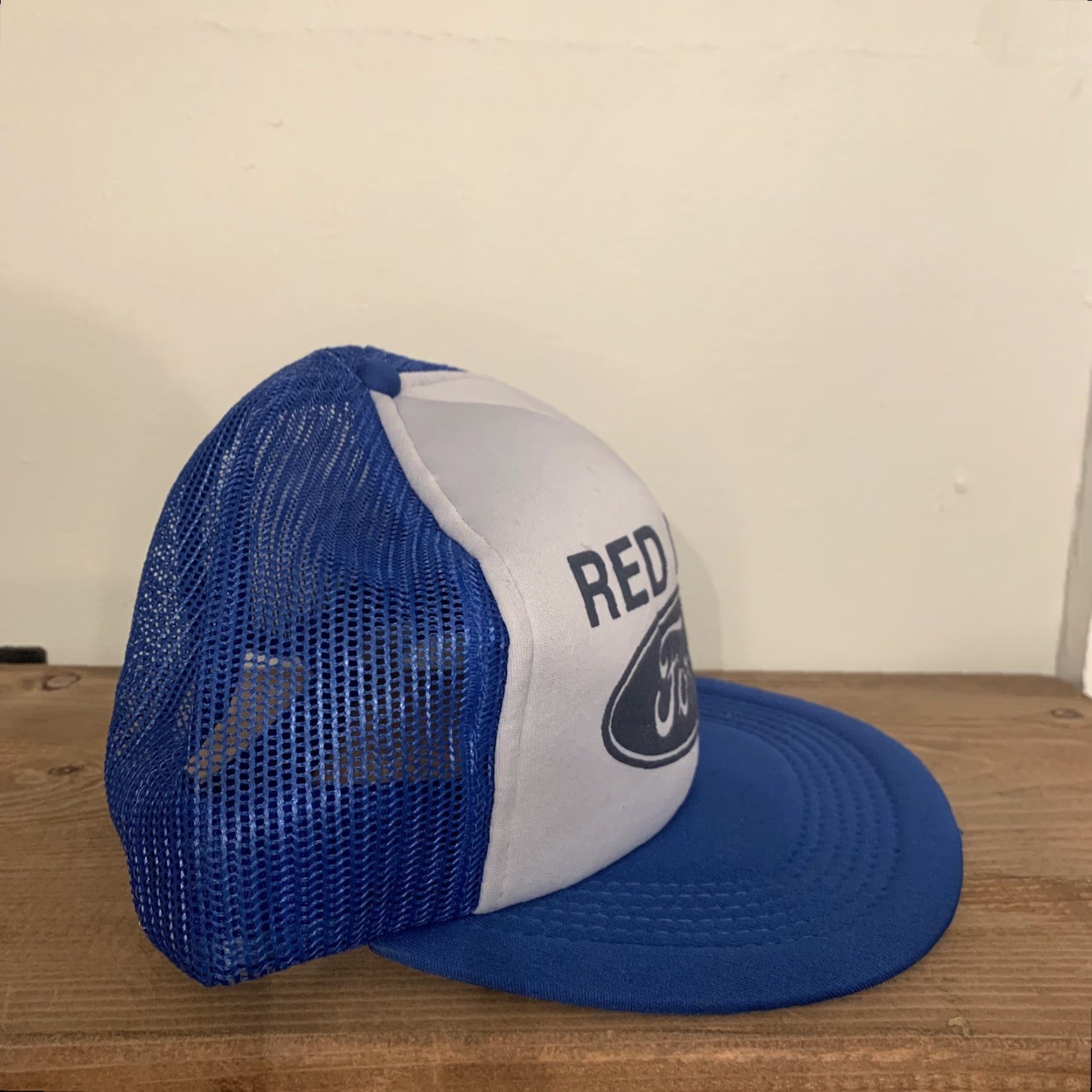 Ford VINTAGE Ford Hat Trucker Cap Snapback One Size Men Blue Red Hill Pennsylvania Dealership Size ONE SIZE - 2 Thumbnail