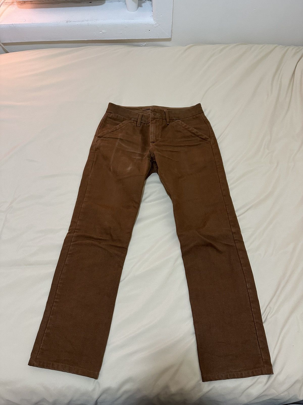 Freenote Cloth Freenote Cloth 14oz Slim Fit Worker’s Chinos size 29 Used Size US 29 - 1 Thumbnail