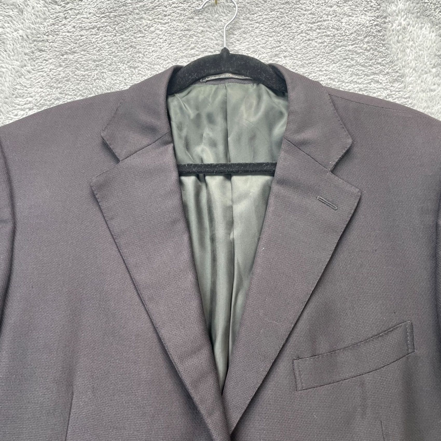 Ermenegildo Zegna VINTAGE Ermenegildo Zegna Blazer Jacket Mens Large Black Coat Single Breasted Size 42R - 6 Thumbnail