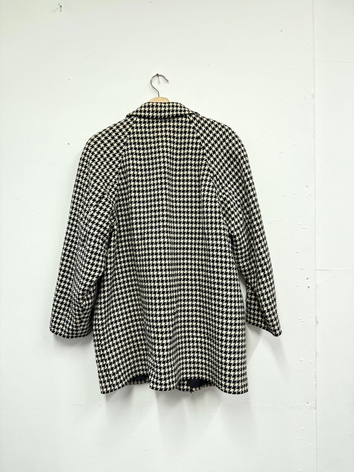 Other Strobeland Black and White Houndstooth Wool Coat Size 14 Size L / US 10 / IT 46 - 4 Thumbnail