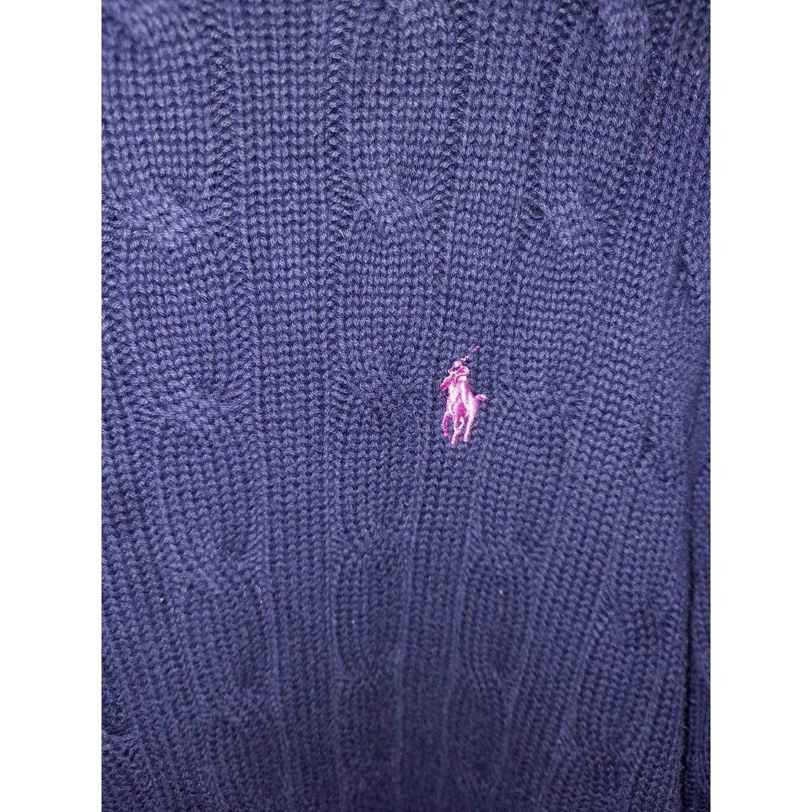 Ralph Lauren Ralph Lauren Sport Cable Knit Blue Turtleneck Sweater 100% C Size US L / EU 52-54 / 3 - 4 Thumbnail