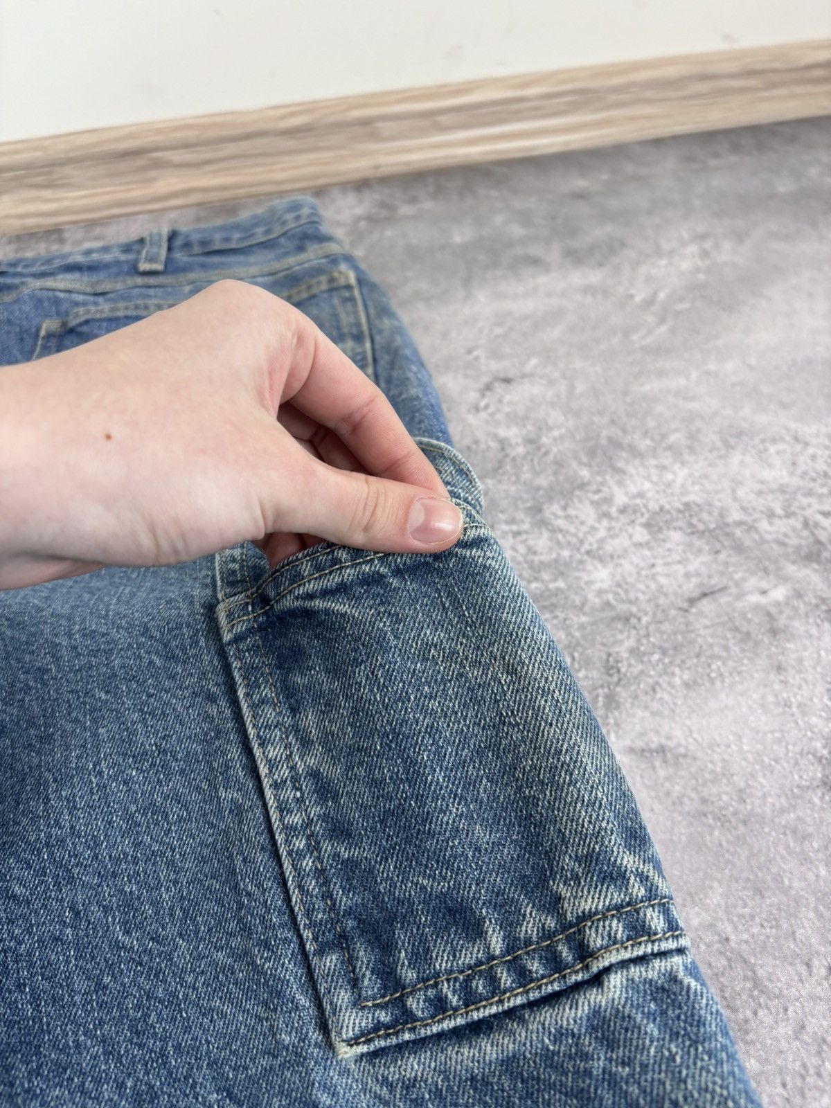Dickies Vintage Dickies Faded Blue Distressed Denim Jeans Size US 36 / EU 52 - 5 Thumbnail