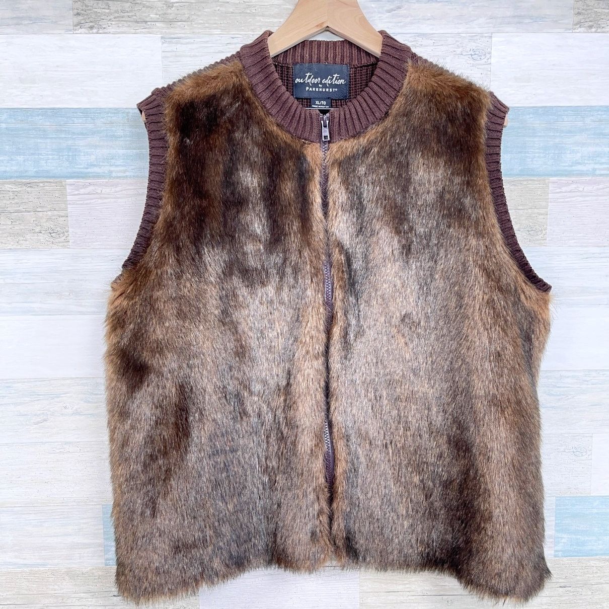 Parkhurst Outdoor Edition Parkhurst Faux Fur Vest Brown Womens XL Size XL / US 12-14 / IT 48-50 - 1 Thumbnail