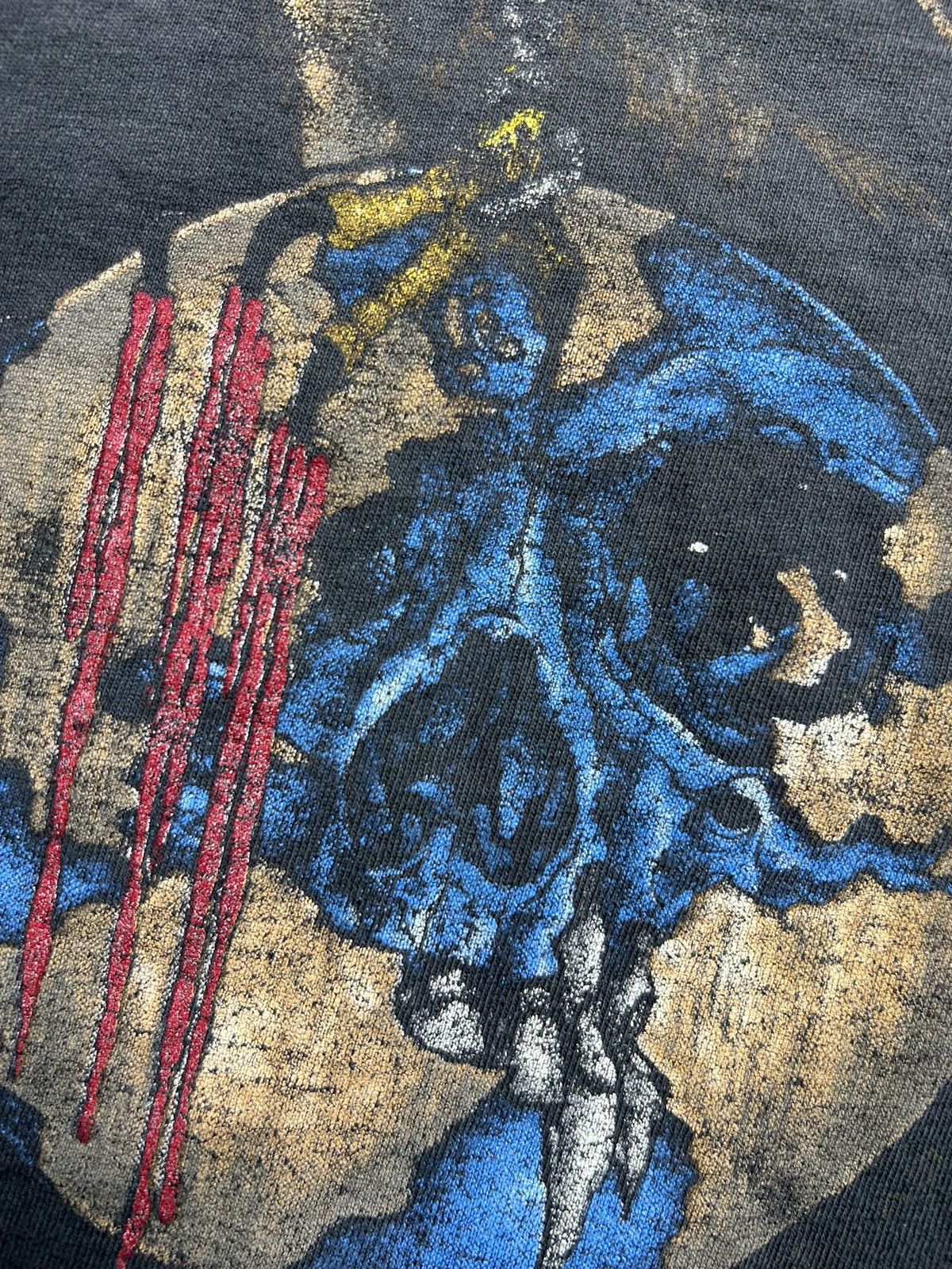 Band Tees Vintage 90s Metallica Pushead Thrashed Tee 1994 Faded Roam Size US L / EU 52-54 / 3 - 3 Thumbnail