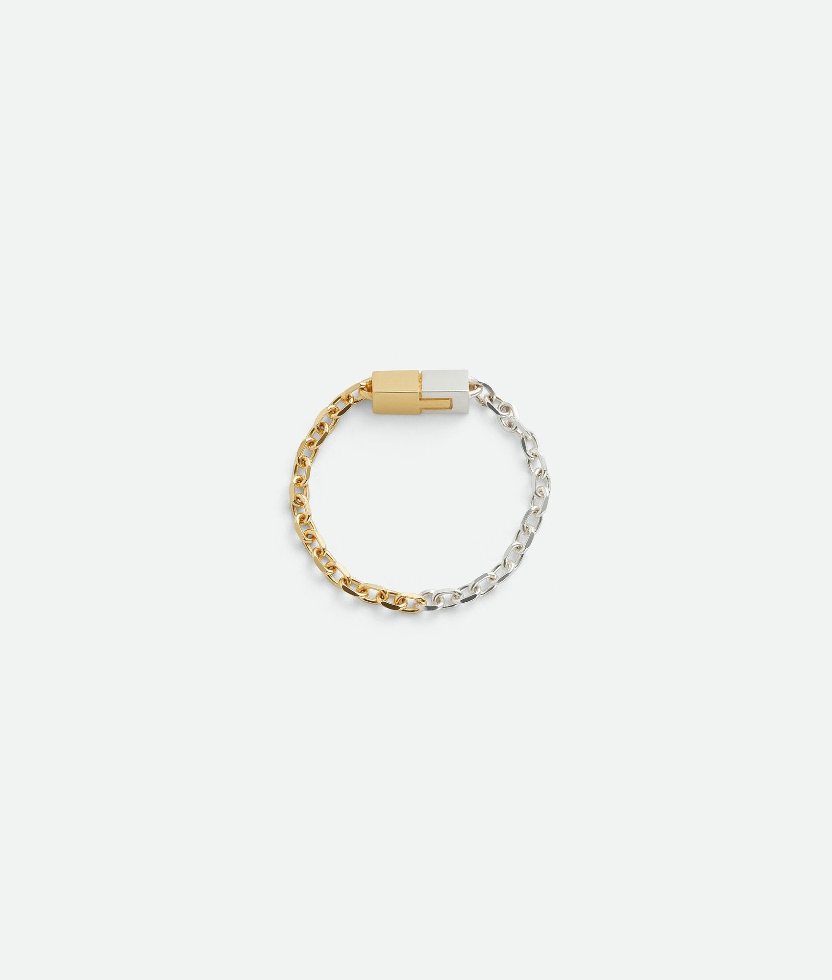Bottega Veneta o1bcso1str0925 Size: 19 / Joint Chain Rings in Silver/Yellow Size ONE SIZE - 2 Thumbnail