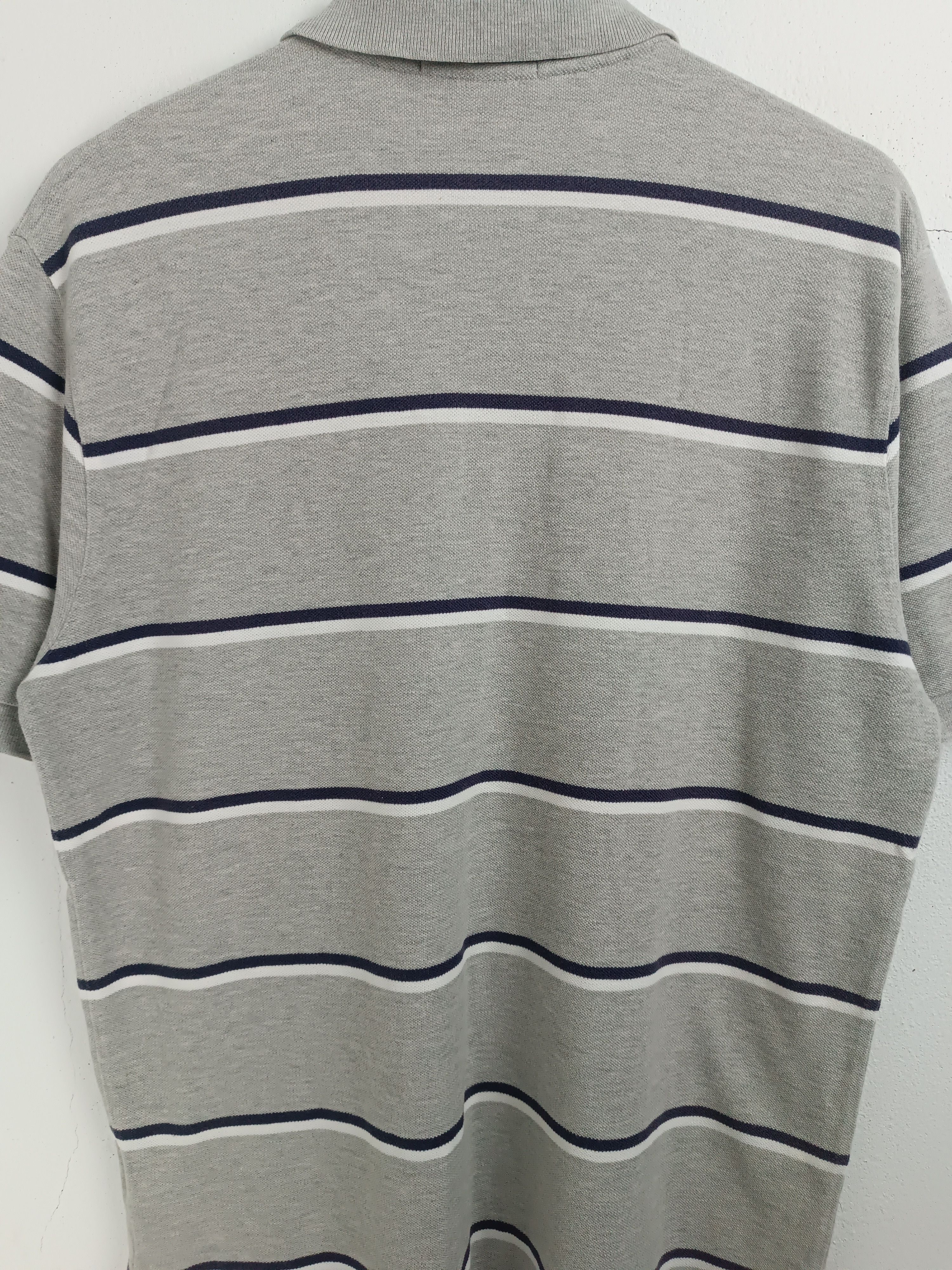 Polo Ralph Lauren VINTAGE POLO RALPH LAUREN STRIPES TEE GRAY VERY RARE Size US L / EU 52-54 / 3 - 17 Thumbnail