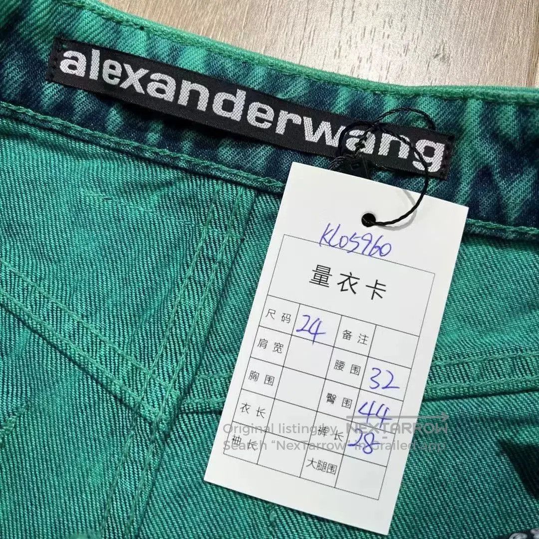Alexander Wang Alexander Wang Green Denim Shorts. Size 24" / US 00 / IT 34 - 6 Thumbnail
