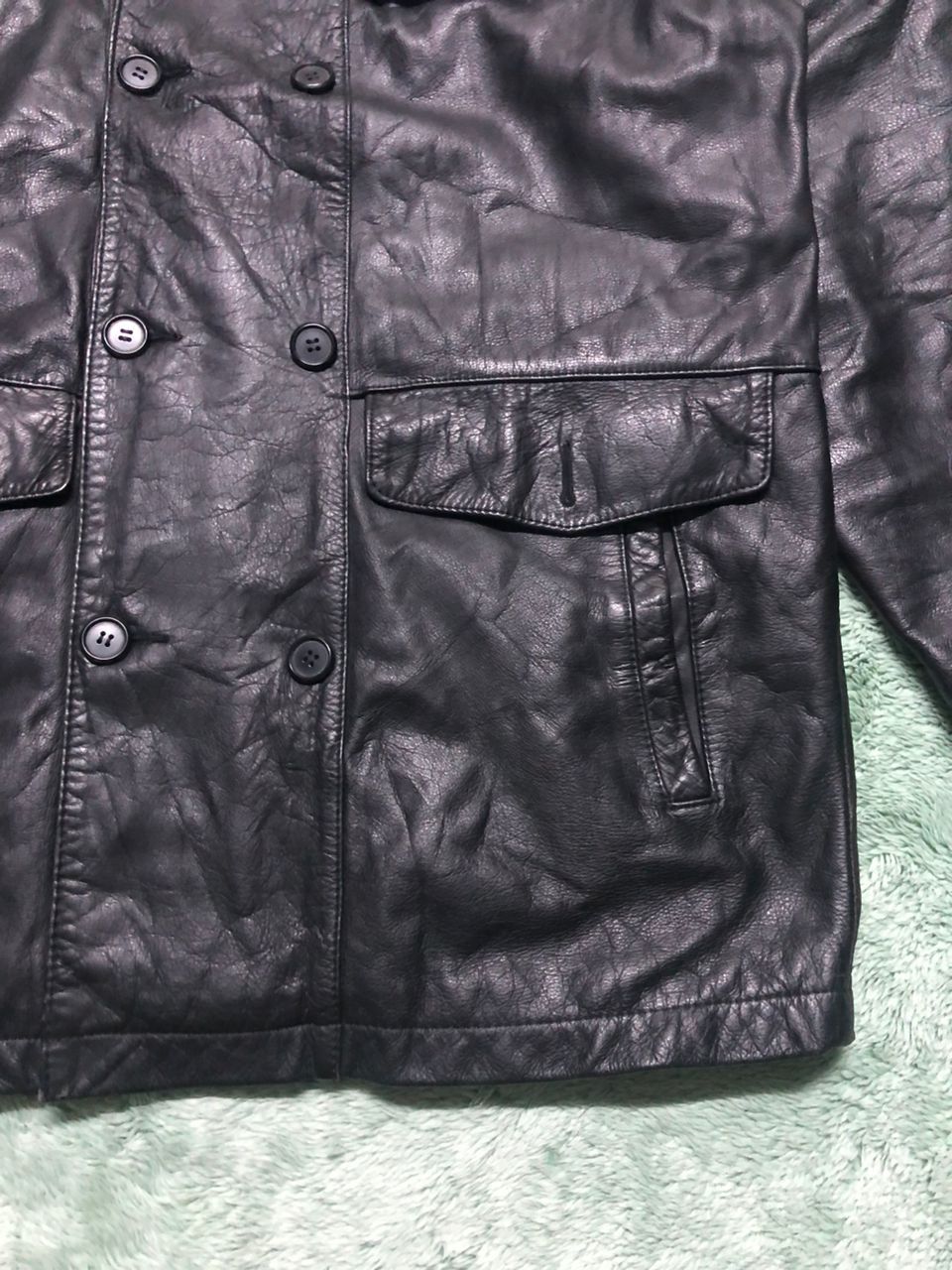 Issey Miyake VTG PARACHUTE CARGO COWHIDE LEATHER JACKET D HOMME AHOMME Size US L / EU 52-54 / 3 - 6 Thumbnail