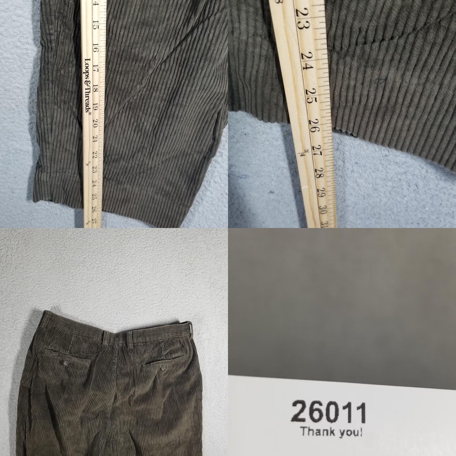 Gap VINTAGE Gap Wide Whale Corduroy Dress Pants Mens 36x32 Green Relaxed Fit Baggy Y2K Size US 36 / EU 52 - 8 Thumbnail