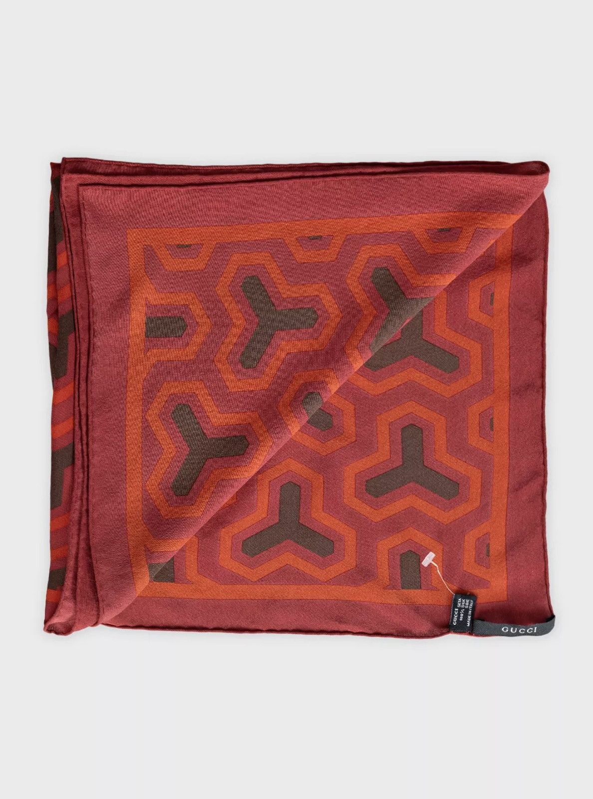Gucci GUCCI Tom Ford FW 2000 Runway Printed Silk Scarf Demna logo Size ONE SIZE - 4 Thumbnail