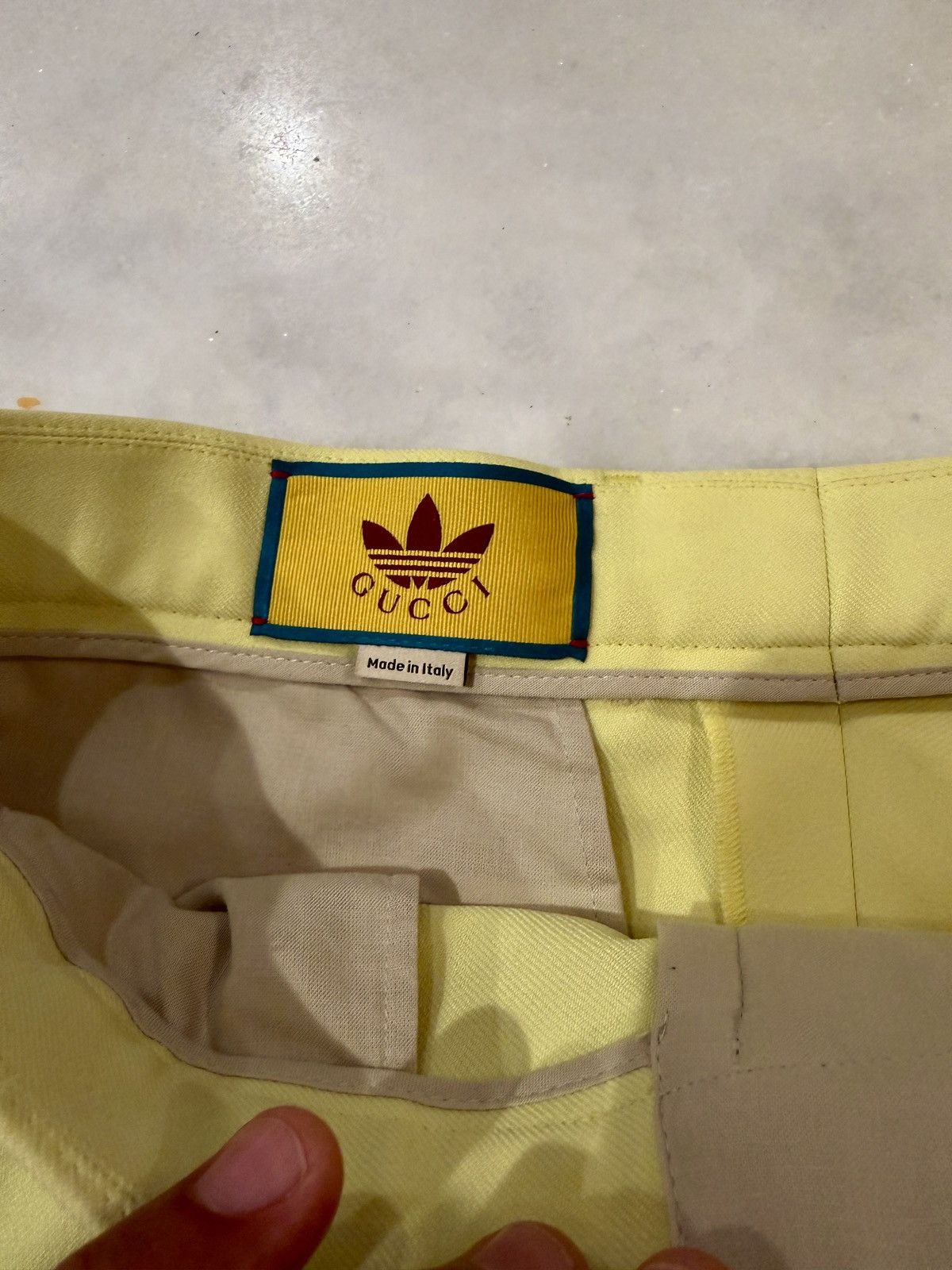 Adidas × Gucci Gucci x Adidas SS23 Yellow Striped Shorts (Size 46) Like New Size US 30 / EU 46 - 4 Thumbnail