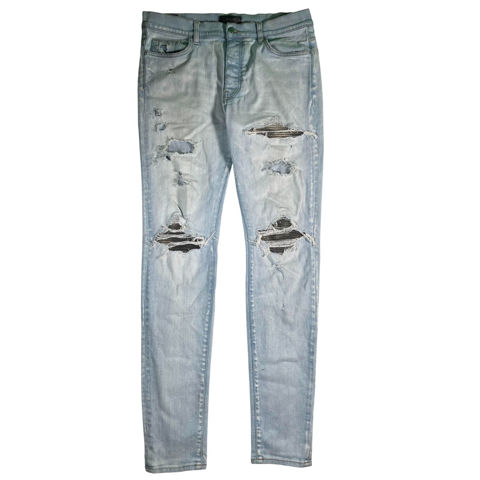 Amiri Amiri MX1 Camo Patch Light Wash Jeans Size US 36 / EU 52 - 1 Thumbnail