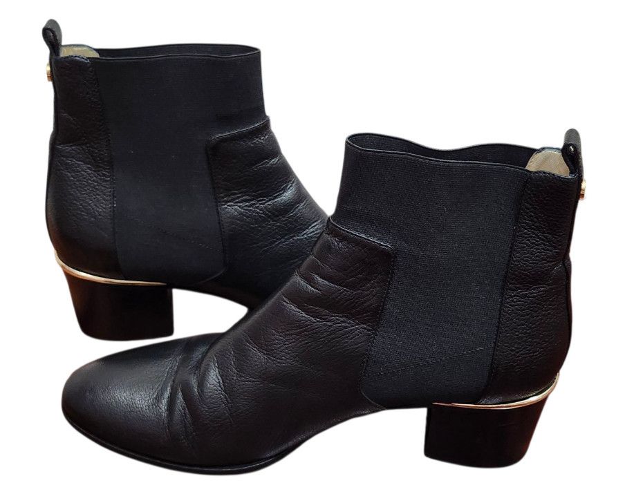 Jimmy Choo Jimmy Choo Black Leather Chelsea Ankle Boots US10/EU41 Size US 10 / IT 40 - 10 Thumbnail