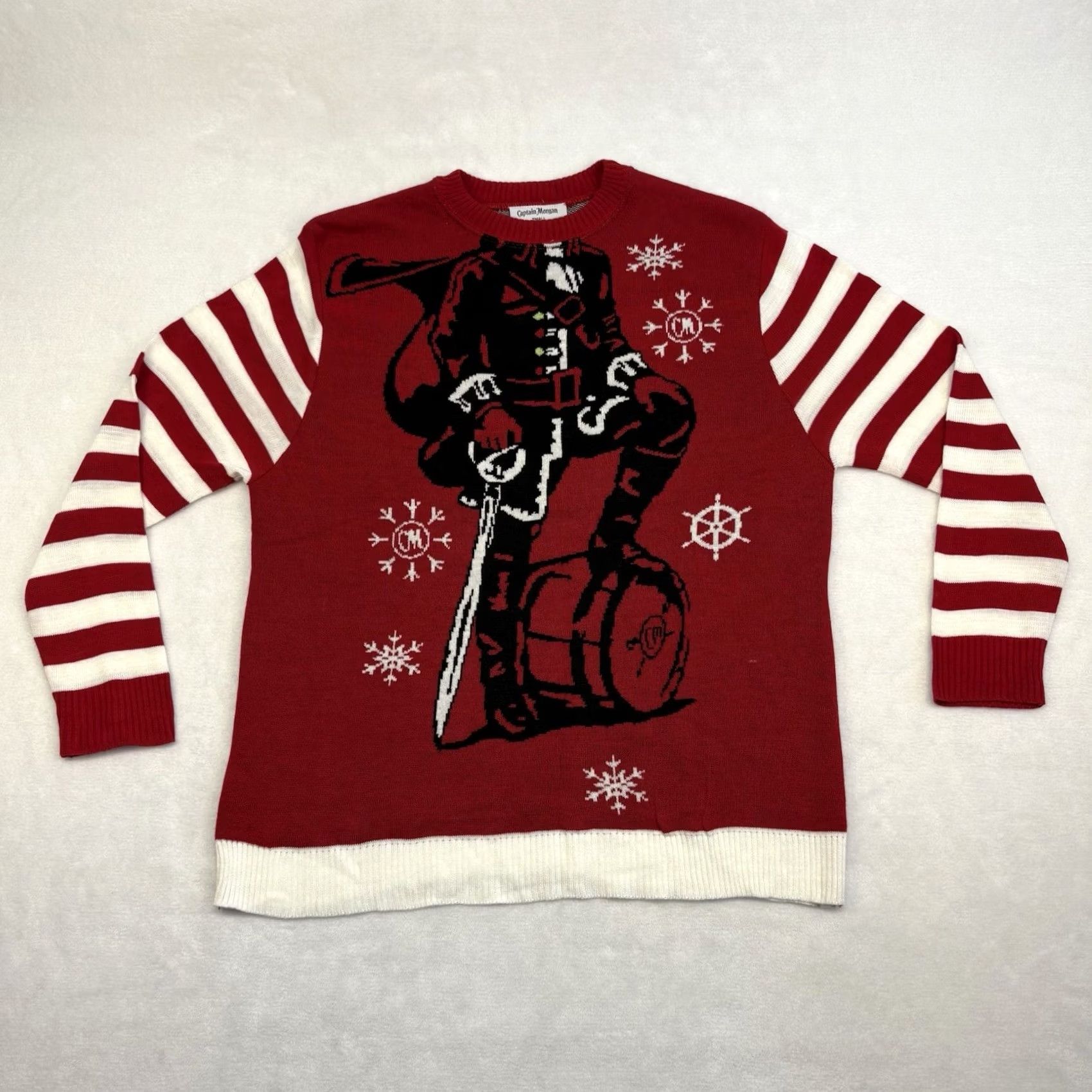 Vintage Captain Morgan The Standing Captain Ugly Christmas Sweater Men’s Size S Red Crew Neck Pullover Acrylic Size US S / EU 44-46 / 1 - 2 Thumbnail