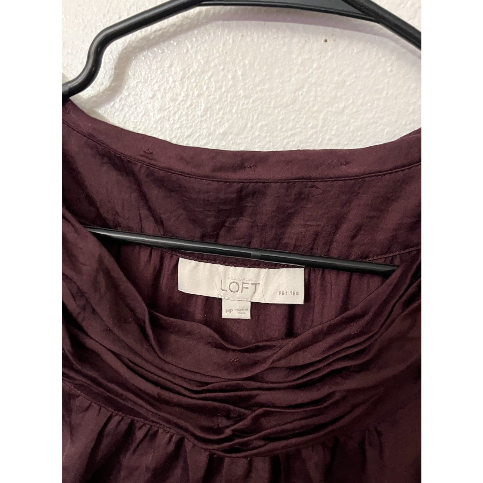 Ann Taylor VINTAGE Ann Taylor Loft Women Tank Top Sleeveless Petite Cotton Blend Maroon Casual 90s Size M / US 6-8 / IT 42-44 - 2 Thumbnail