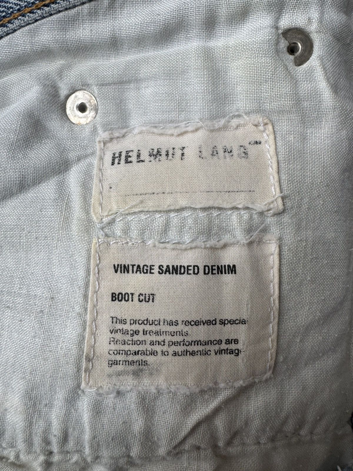Helmut Lang Helmut Lang 1999 Thrashed Sanded Boot Cut Denim Jeans Size US 32 / EU 48 - 13 Thumbnail