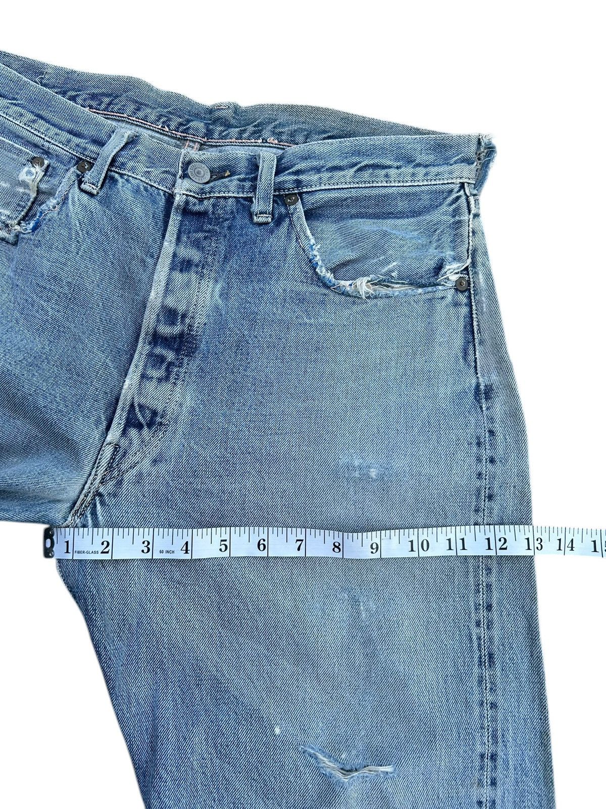 Kapital Thrashed Vintage Levis Big E Selvedge Denim Jeans Size US 34 / EU 50 - 21 Thumbnail