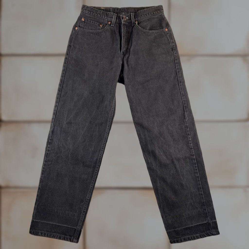 Levi's VTG Levi's 550 Jeans Mens 31x31.5 Black Straight Relaxed Denim 90s USA 5-Pocket Jeans (Charcoal Wash) Levi's 500 Series Mens Reg Size US 31 - 1 Thumbnail