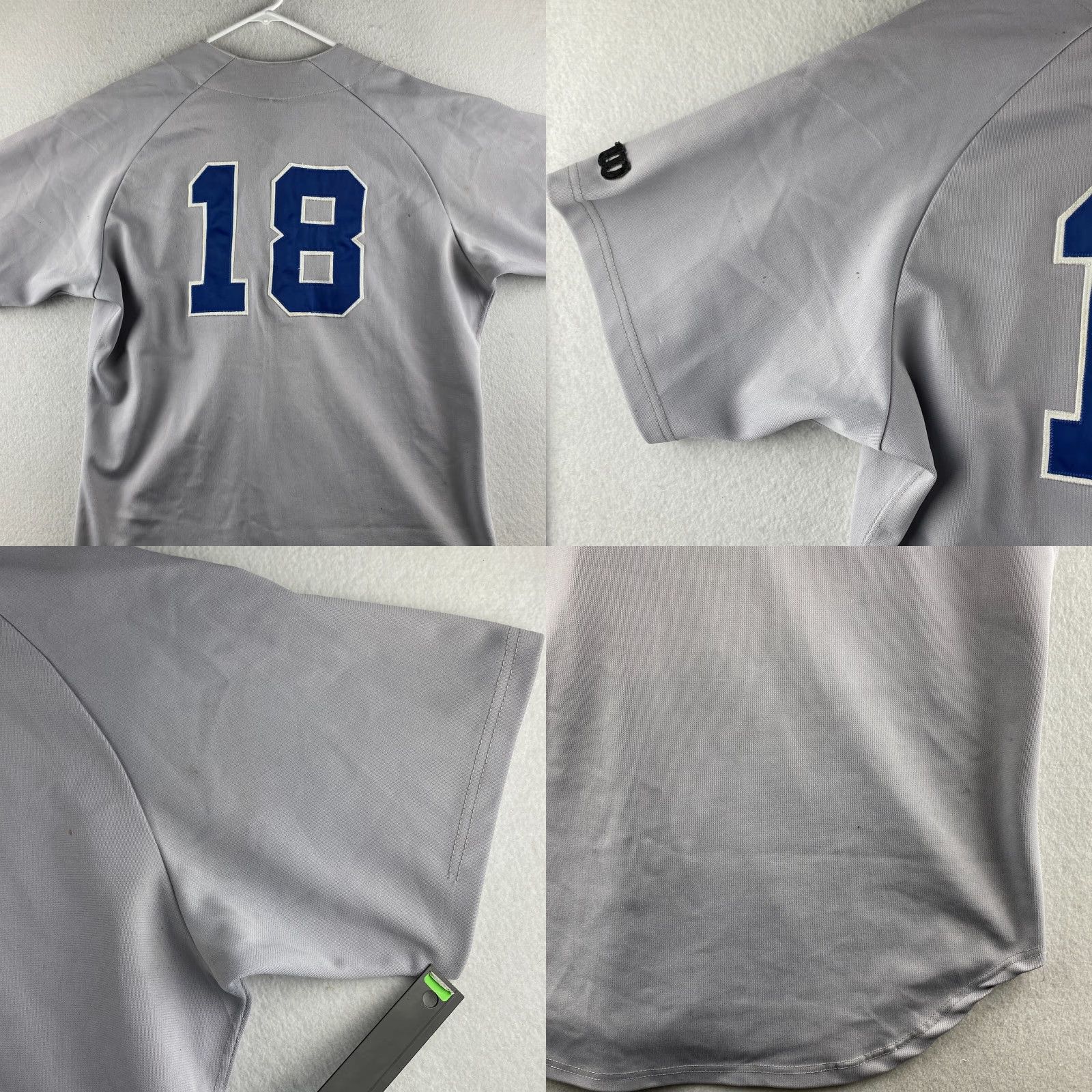 Wilson VINTAGE Wilson Braves Jersey Mens XL Gray #18 USA Made Casual Comfort Shirt Size US XL / EU 56 / 4 - 10 Thumbnail