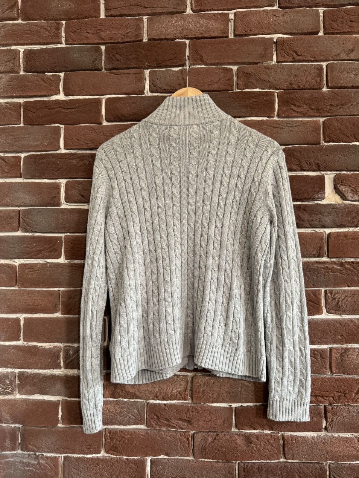 Ralph Lauren Women's Ralph Lauren Grey Cable Logo Knit Swearshirt M Size M / US 6-8 / IT 42-44 - 2 Thumbnail