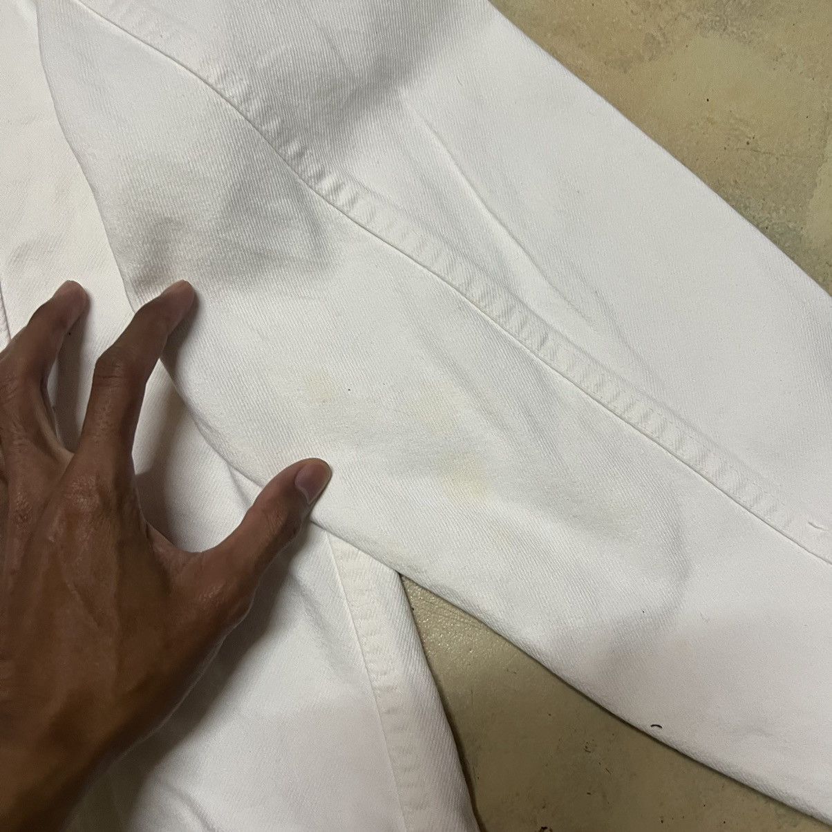 Levi's Vintage Levis White Denim Jacket Size US M / EU 48-50 / 2 - 18 Thumbnail