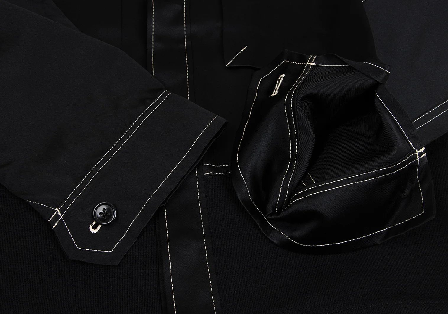 Yohji Yamamoto Yohji Yamamoto Multi-Material Glossy Pocket Jacket Size US M / EU 48-50 / 2 - 6 Thumbnail