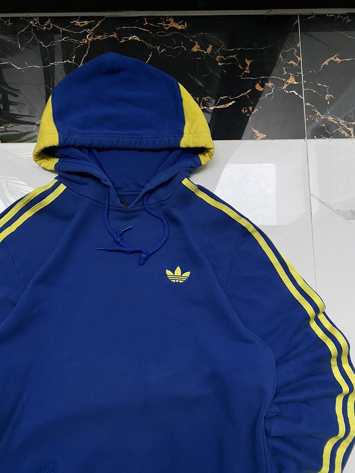 Adidas × Vintage ADIDAS VINTAGE BRASIL LOGO TRIPLE STRIPES HOODIE Size US M / EU 48-50 / 2 - 2 Thumbnail