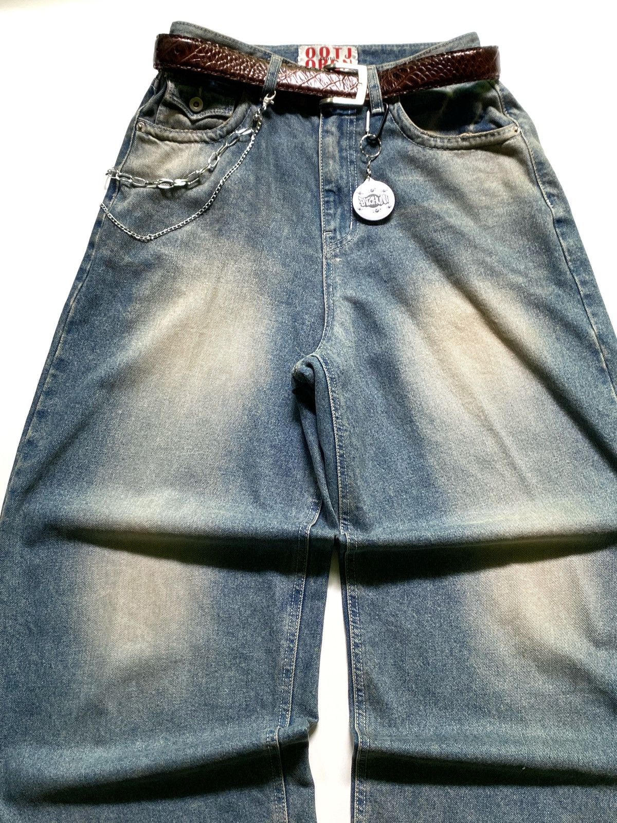 If Six Was Nine × JNCO × Vintage SICK💰 OOTJ Contrast Faded Baggy Jeans Size US 28 / EU 44 - 4 Thumbnail