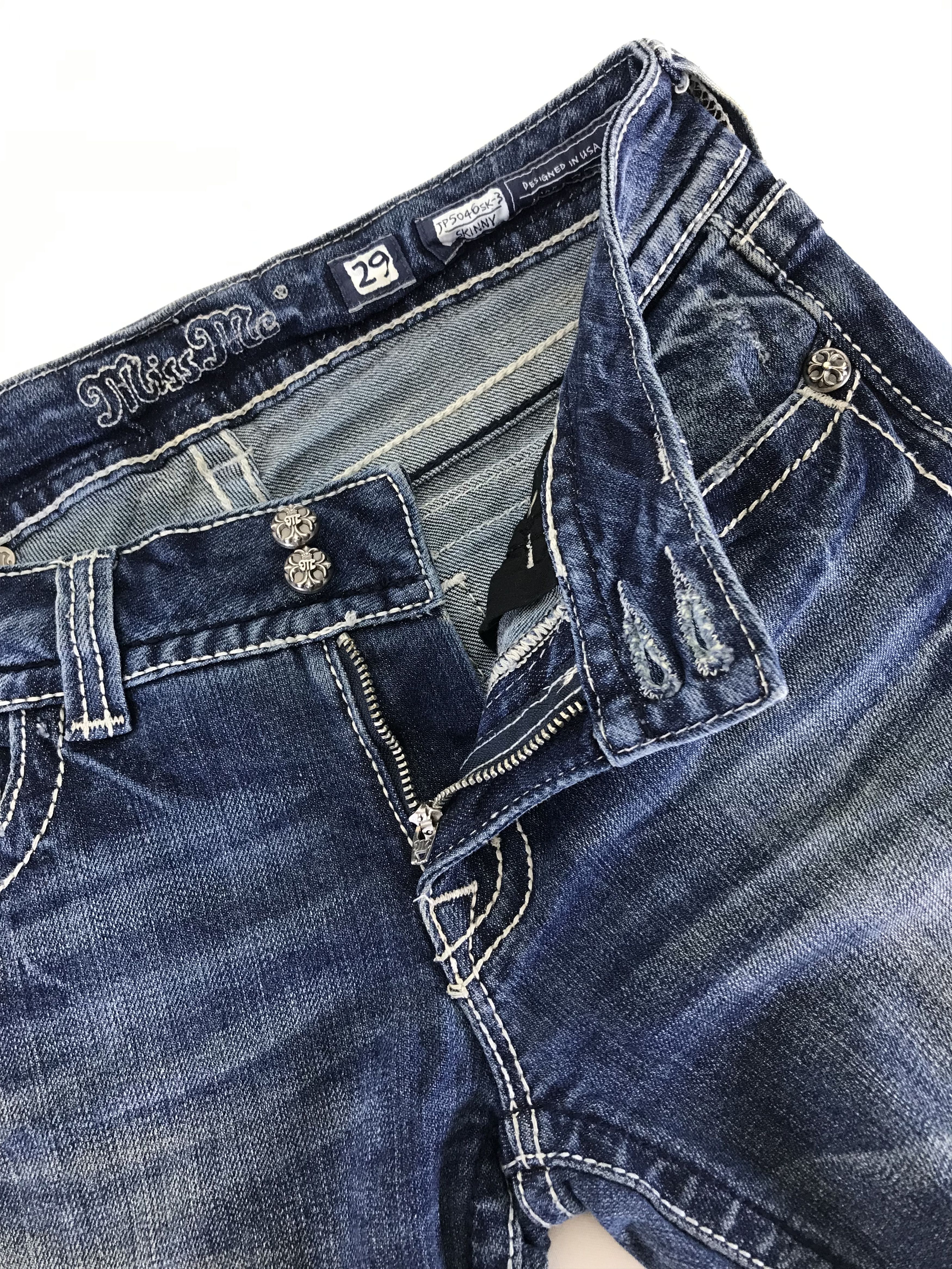 Miss Me Miss Me Cross Stud Jeans Size 29" - 9 Thumbnail