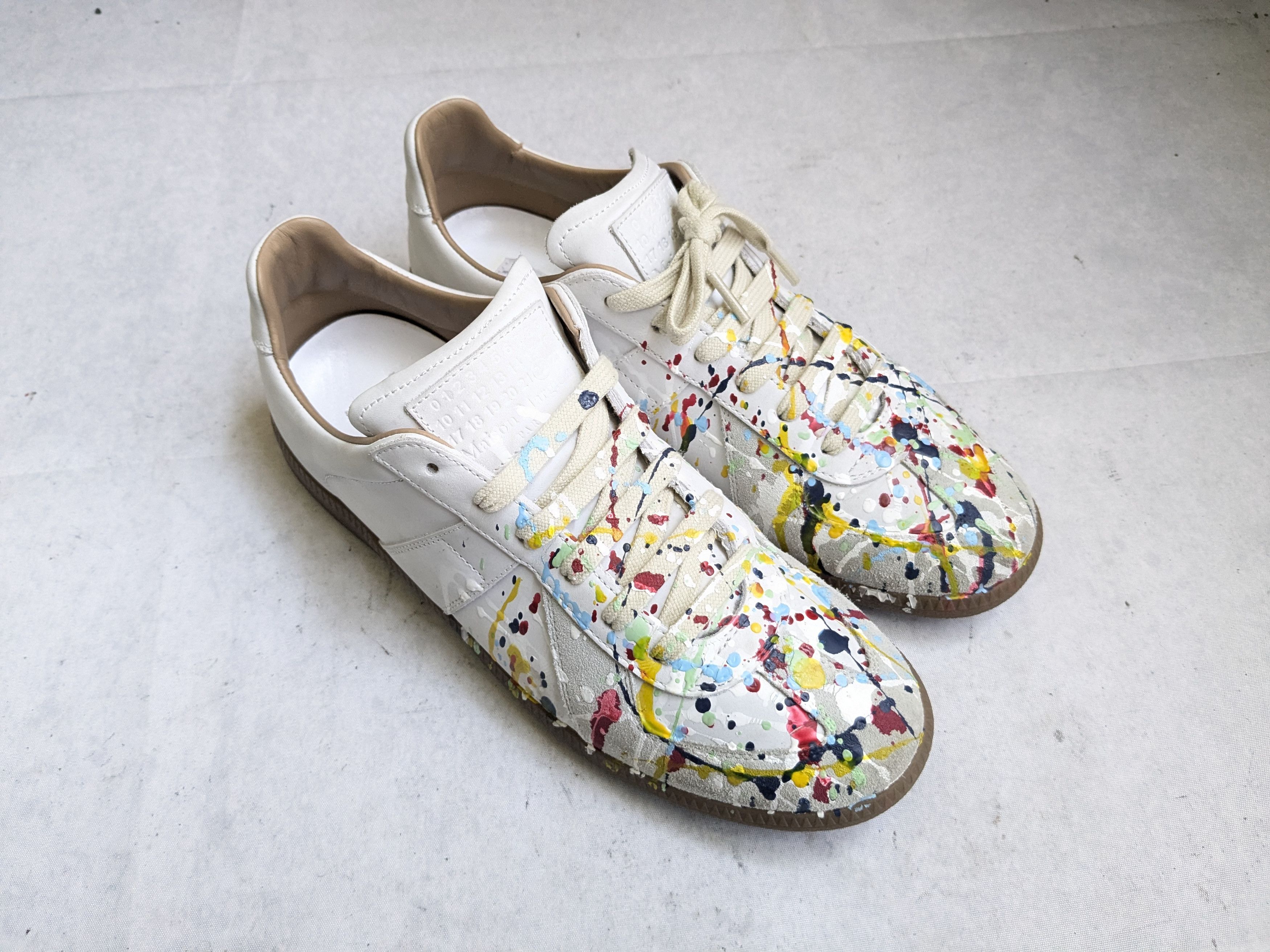 Maison Margiela Maison Margiela Replica GAT Paint Splatter 8 41 Low Tops Gum Size US 8 / EU 41 - 4 Thumbnail