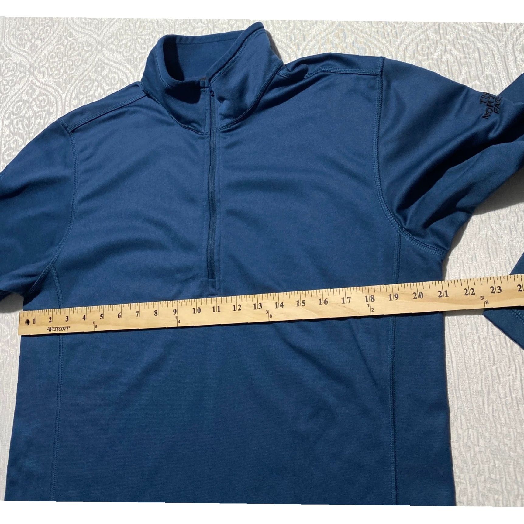 The North Face The North Face Mens M 1/4 Zip Pullover Mock Neck Sweatshirt Zip Blue Polyester Fleece Outdoor Activewear Size US M / EU 48-50 / 2 - 4 Thumbnail
