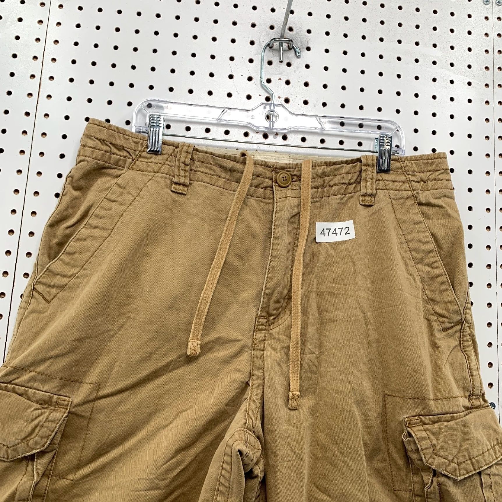 Vintage VINTAGE Aeropostale Military Cargo Shorts Mens 33 Tan Drawstring Relaxed Y2K 35x11 Size US 33 - 6 Thumbnail